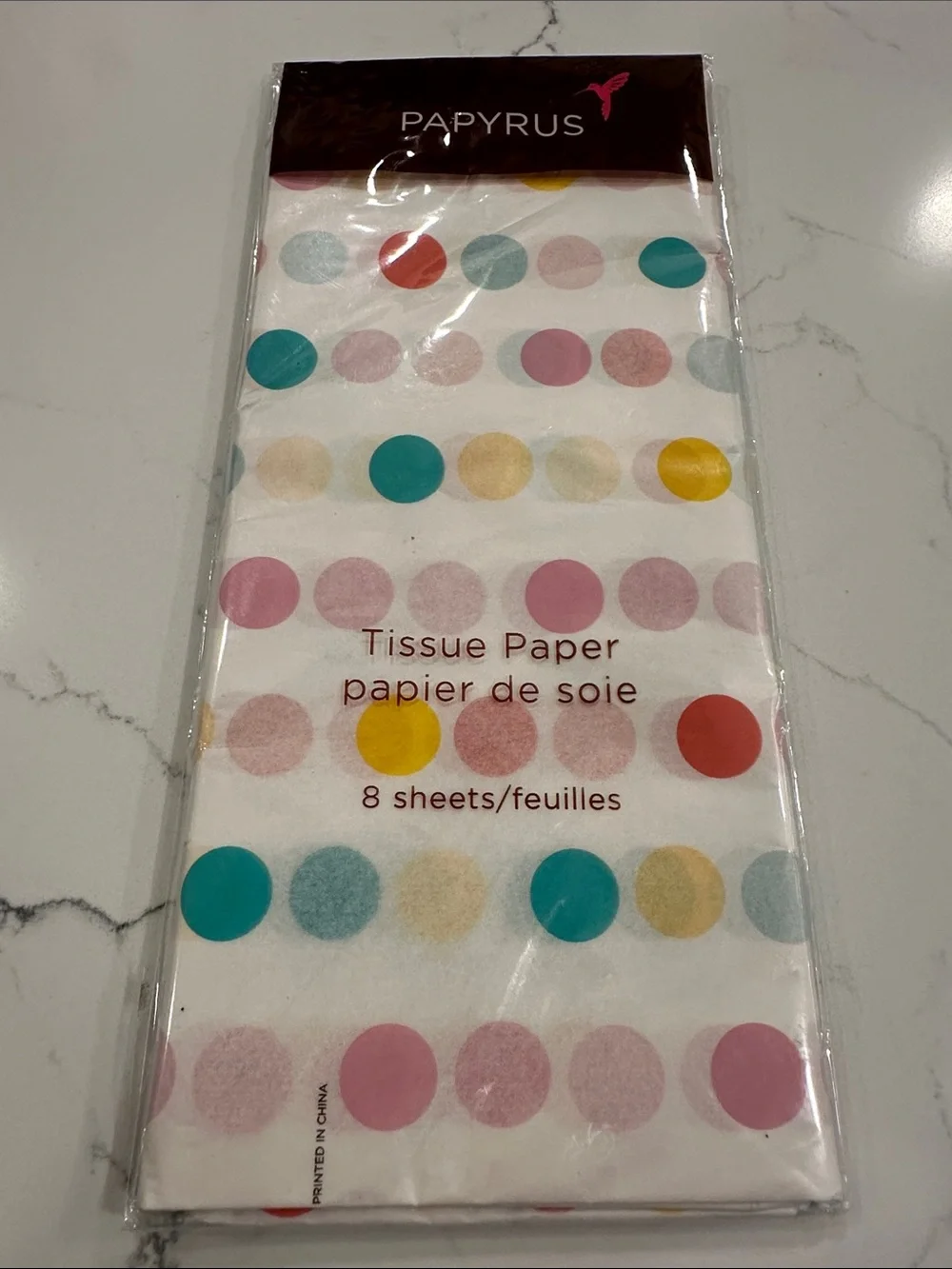 Papyrus Polka Dot Tissue Paper in Pastels